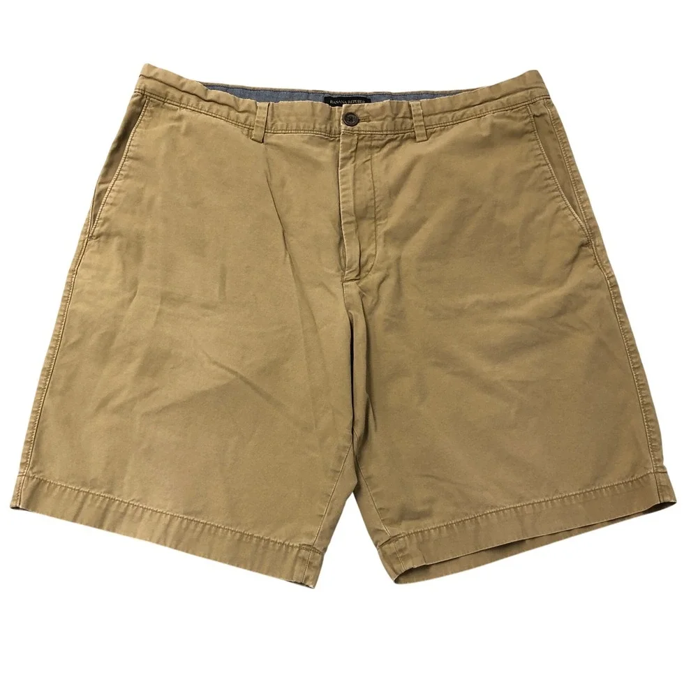 Banana Republic Gavin Shorts Mens 38 Tan Whiskey Cotton Chino